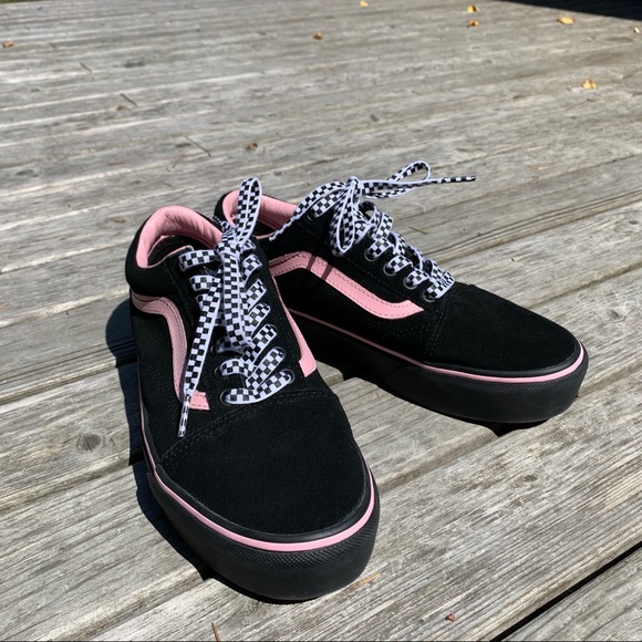 platform vans with hearts
